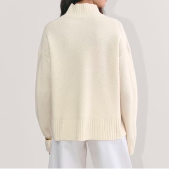 Everlane Honeycomb Funnel Neck Sweater - Picture 4 of 11
